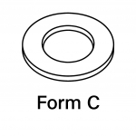 M6 ST/ST RND WASHER FORM C 1/4 14.0 OD X 1.6