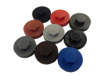 SILVER (DARK) 9007 COVER CAP FOR S/DRILL SCR 19MMM
