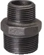 1" X 3/4 BSPT REDUCING NIPPLE BLK FIG 145