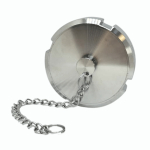 2" DIN BLANK NUT C/W CHAIN 316 ST/ST