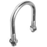 10" NB U BOLT C/W M16 NUTS ZINC