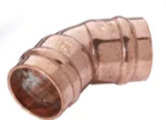 22MM COPPER SOLDER RING 45 DEG ELBOW