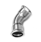 22MM PRESS-FIT 45D ELBOW 316L