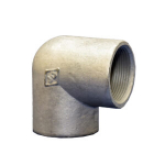 3/4BSP WROUGHT IRON GALV 90 DEG F/F ELBOW BS1740