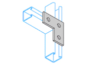 90 DEG 3 HOLE FLAT L PLATE P1036 (CF7)