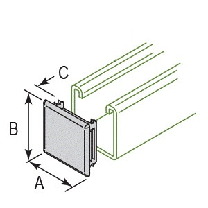 41 X 41 WHITE END CAP 12240W (PVC2 WH)